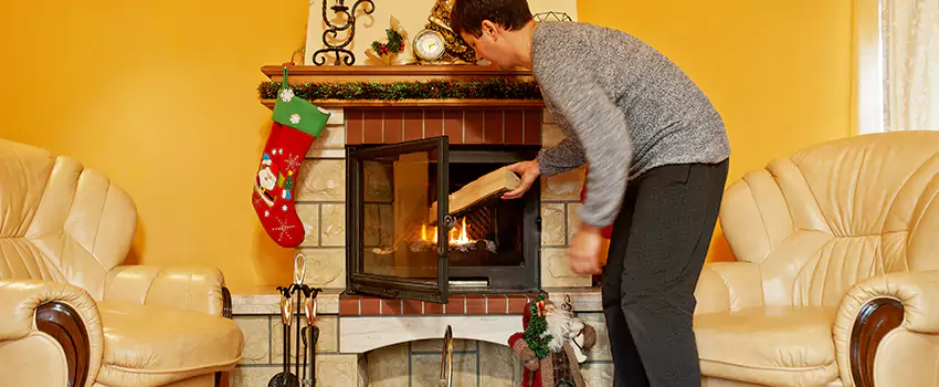 Rusted Metal Fireplace Restoration in Saratoga Springs, Utah